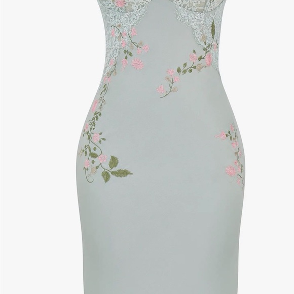 House of CB Dresses & Skirts - Fallon Lace Satin Slipdress